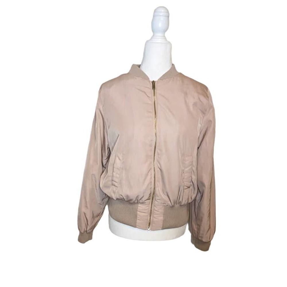 Blush/ Tan Bomber Jacket size M